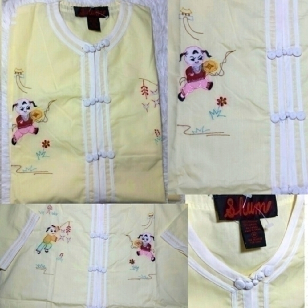 Shum Asiatic Embroidered Short Sleeve Shirt-M